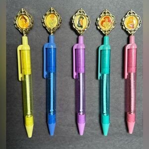 Vintage Glitter Disney Princess Mini Pen Set